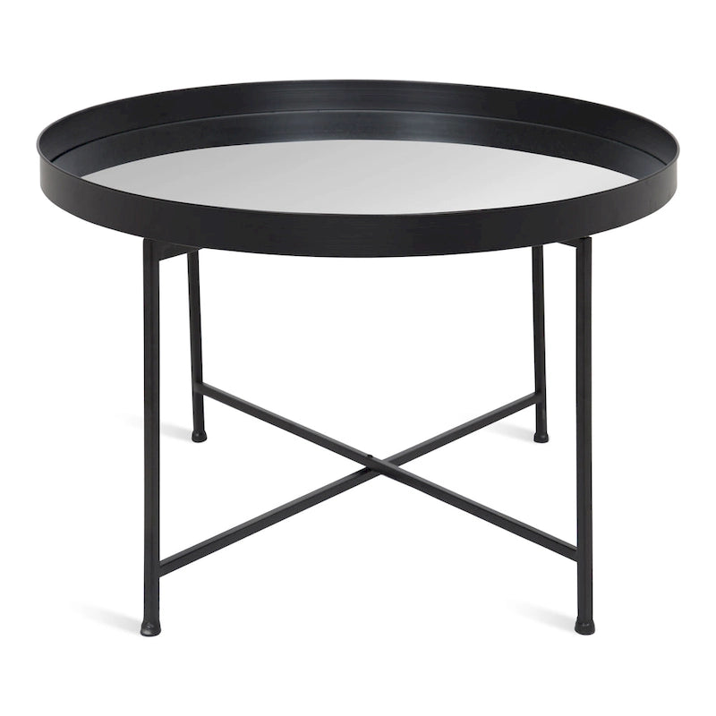 Table Basse Ronde Métal avec Structure Robuste en Fer – Table d'Appoint Moderne Minimaliste pour Salon, 71 cm