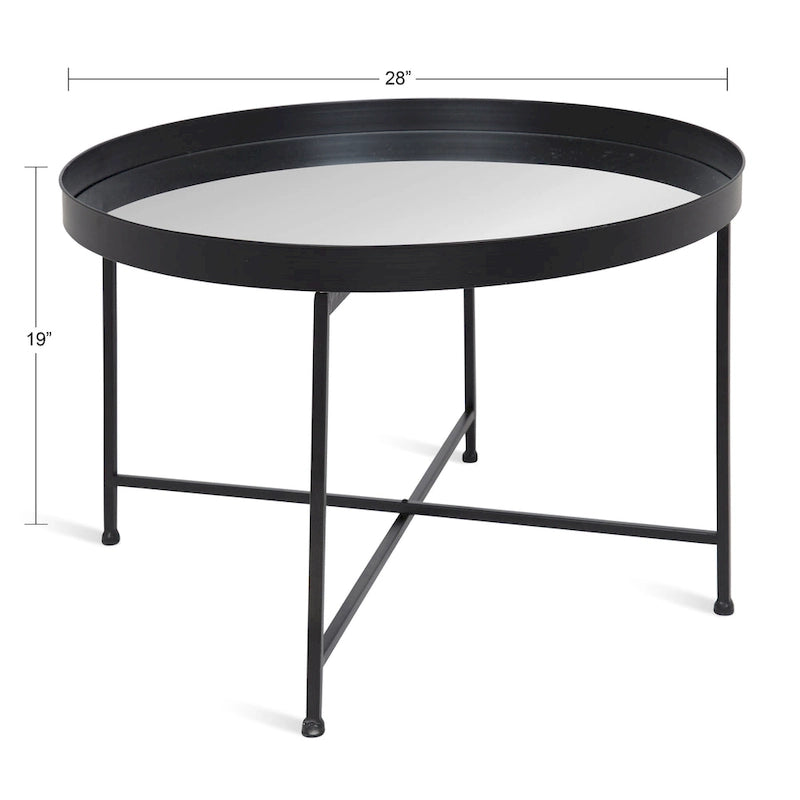 Table Basse Ronde Métal avec Structure Robuste en Fer – Table d'Appoint Moderne Minimaliste pour Salon, 71 cm