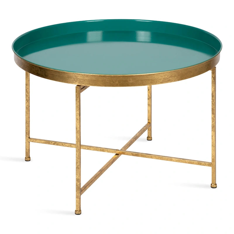 Table Basse Ronde Métal avec Structure Robuste en Fer – Table d'Appoint Moderne Minimaliste pour Salon, 71 cm