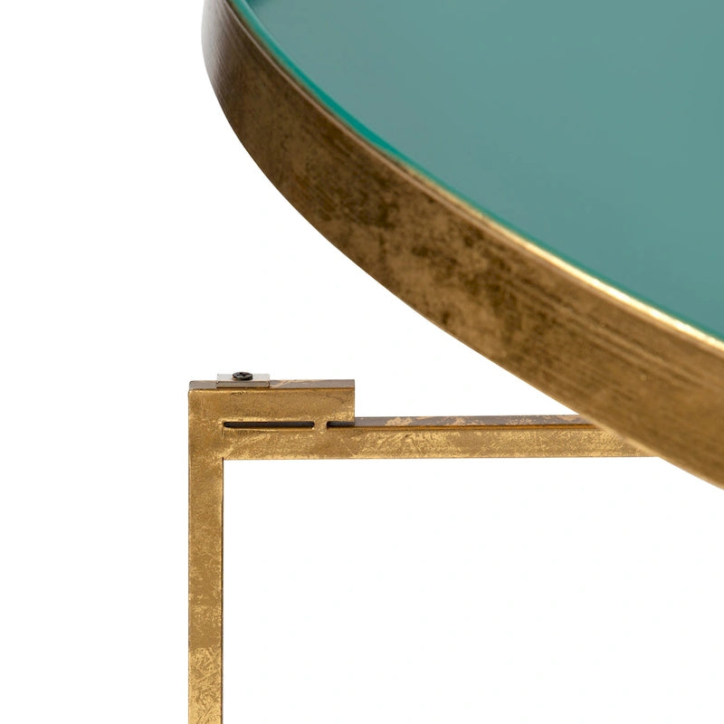 Table Basse Ronde Métal avec Structure Robuste en Fer – Table d'Appoint Moderne Minimaliste pour Salon, 71 cm