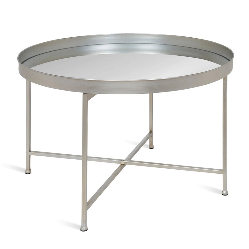 Table Basse Ronde Métal avec Structure Robuste en Fer – Table d'Appoint Moderne Minimaliste pour Salon, 71 cm