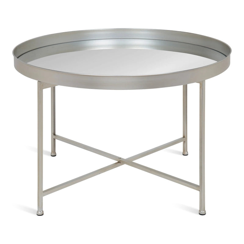 Table Basse Ronde Métal avec Structure Robuste en Fer – Table d'Appoint Moderne Minimaliste pour Salon, 71 cm
