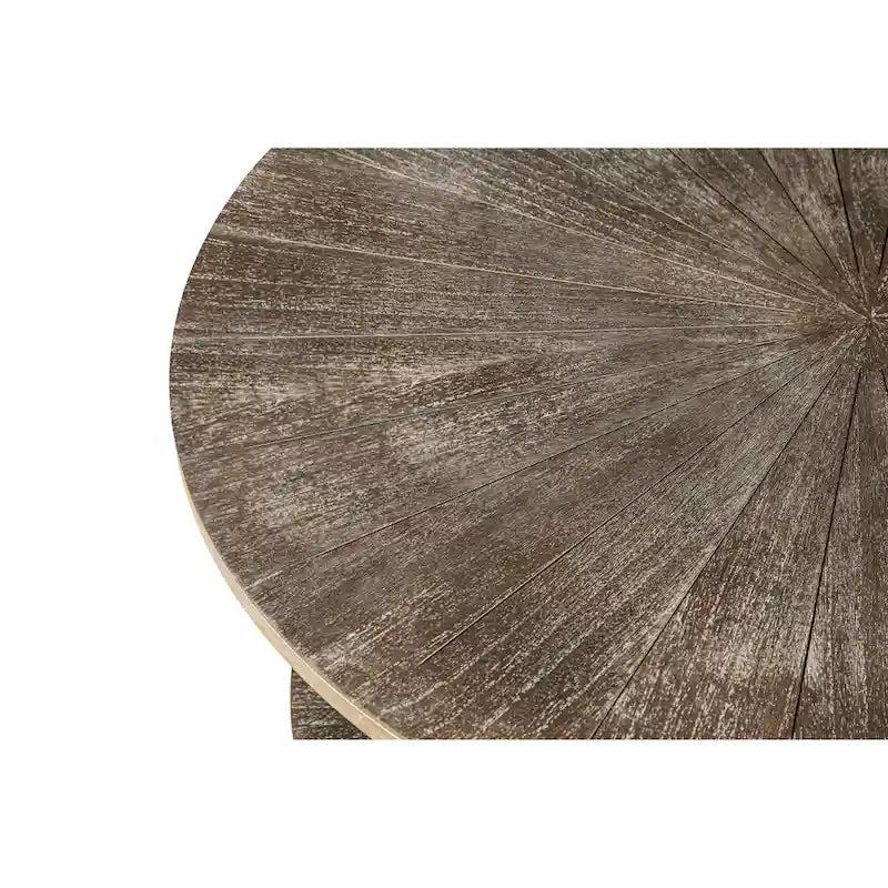 Table basse ronde avec rangement à 2 niveaux