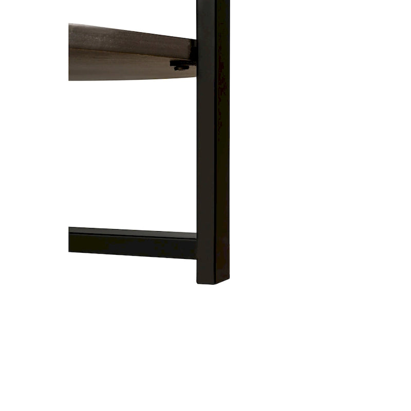 Table basse ronde avec rangement à 2 niveaux