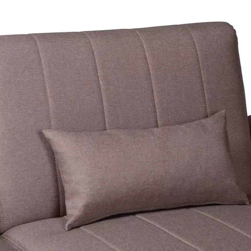 Baxton Studio Lanoma Fabric Upholstered Convertible Sleeper Sofa