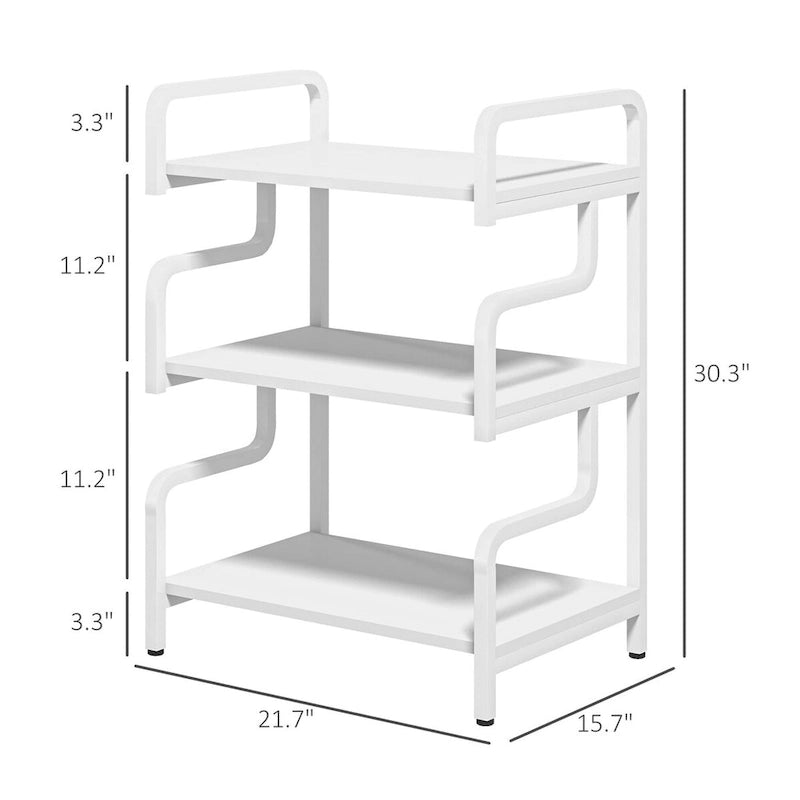 Meuble d'imprimante à 3 niveaux avec rangement, table d'imprimante industrielle en métal pour bureau à domicile, étagère de rangement polyvalente