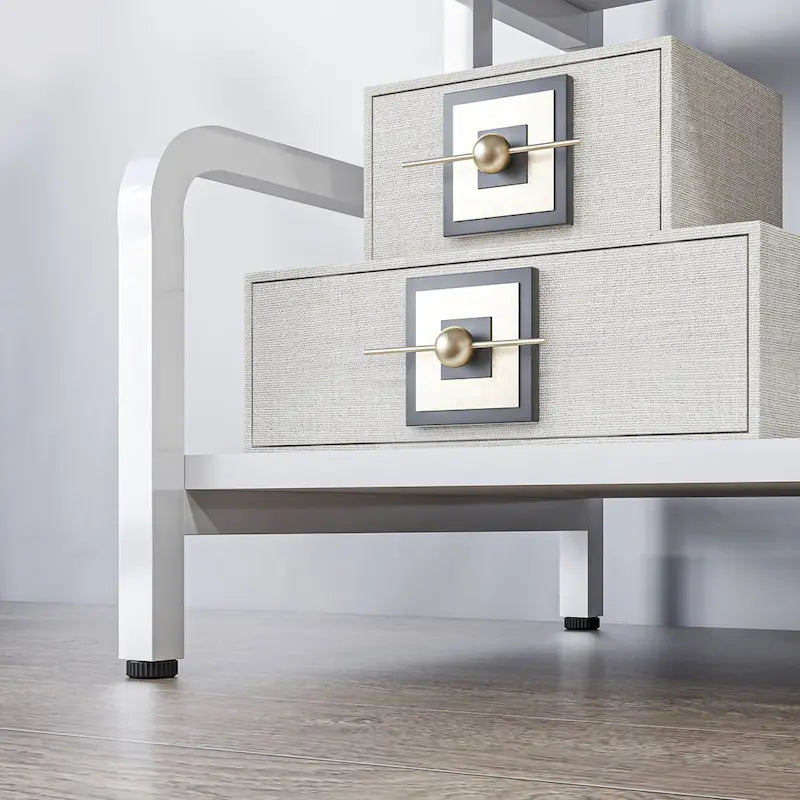 Meuble d'imprimante à 3 niveaux avec rangement, table d'imprimante industrielle en métal pour bureau à domicile, étagère de rangement polyvalente
