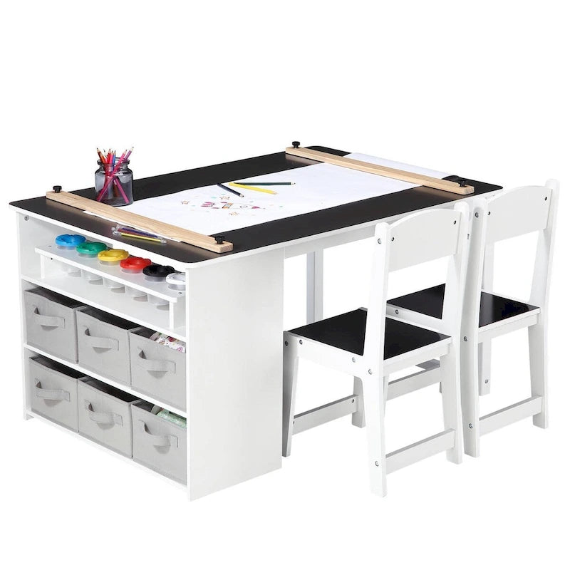 Table d'art et bureau de dessin pour enfants avec grand espace de rangement