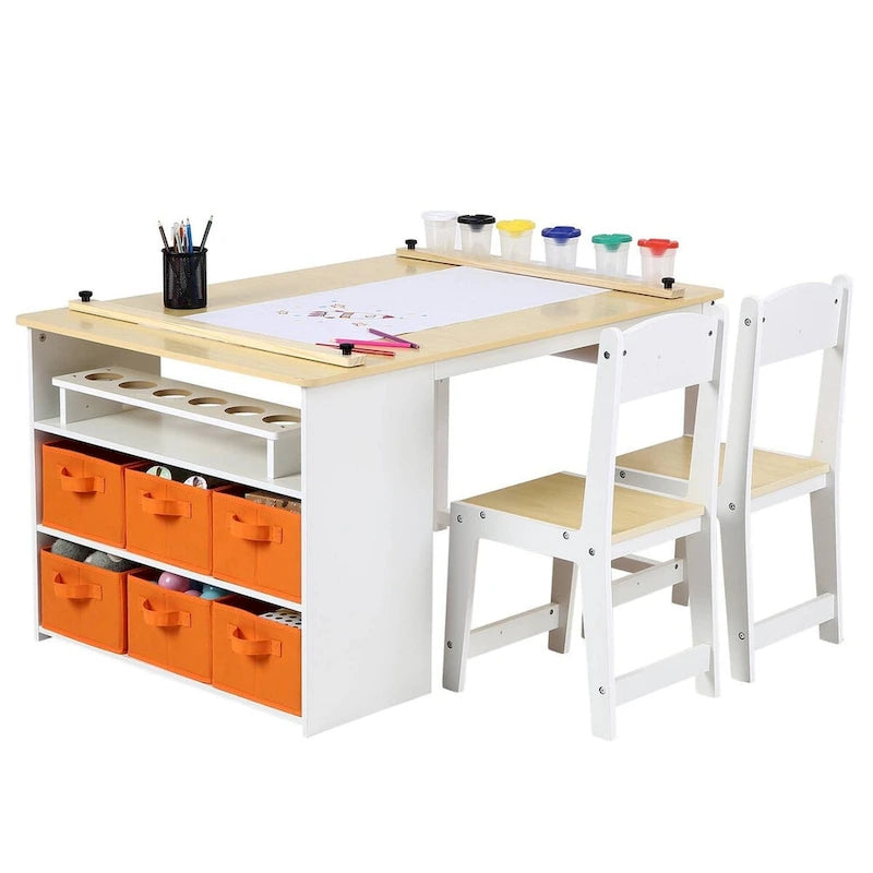 Table d'art et bureau de dessin pour enfants avec grand espace de rangement